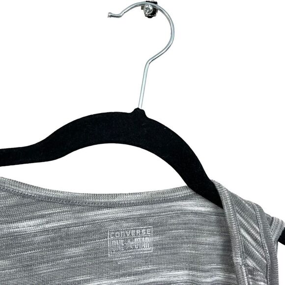 Converse One Star Tank Dress Stretch Striped Gray Racerback Hi Low Hem Women L - Picture 3 of 5